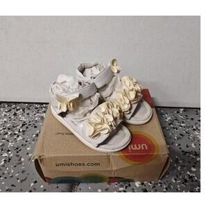 Umi Sandals Misha Floral White EU 22‎ US 6.5  Whimsical Summer Playful Hook Loop